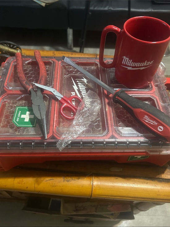 Milwaukee tool accessories and new mug